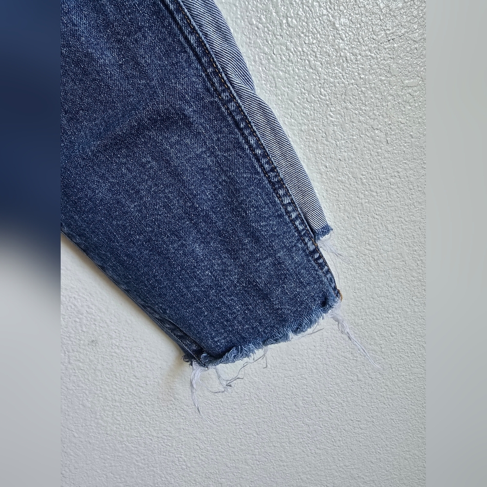 7 For All Mankind Blue Cropped Ankle Jeans - Picture 4 of 13